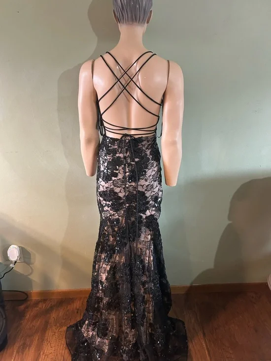 BLONDIE NITES DEBBIE" LONG SEQUIN CORSET TRUMPET GOWN SIZE 1 NWT - Picture 13 of 14